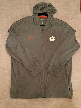 Nike Dri-FIT Clemson Tigers Full Zip Travel Hoodie * Team Issue * Men's XL